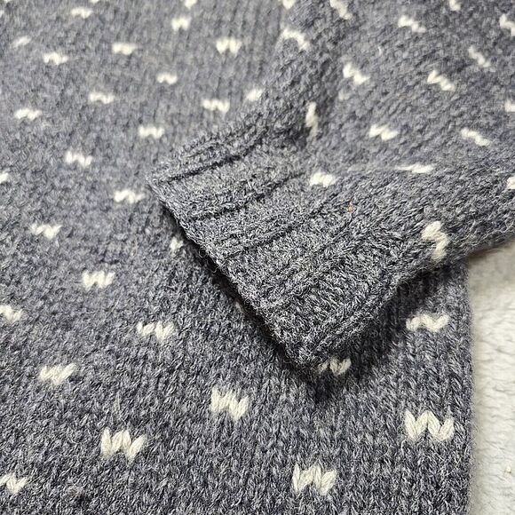 Hand Knit Wool Grandpa Sweater Mens L Safari Travel Chunky Vtg Banana Republic - Picture 4 of 11